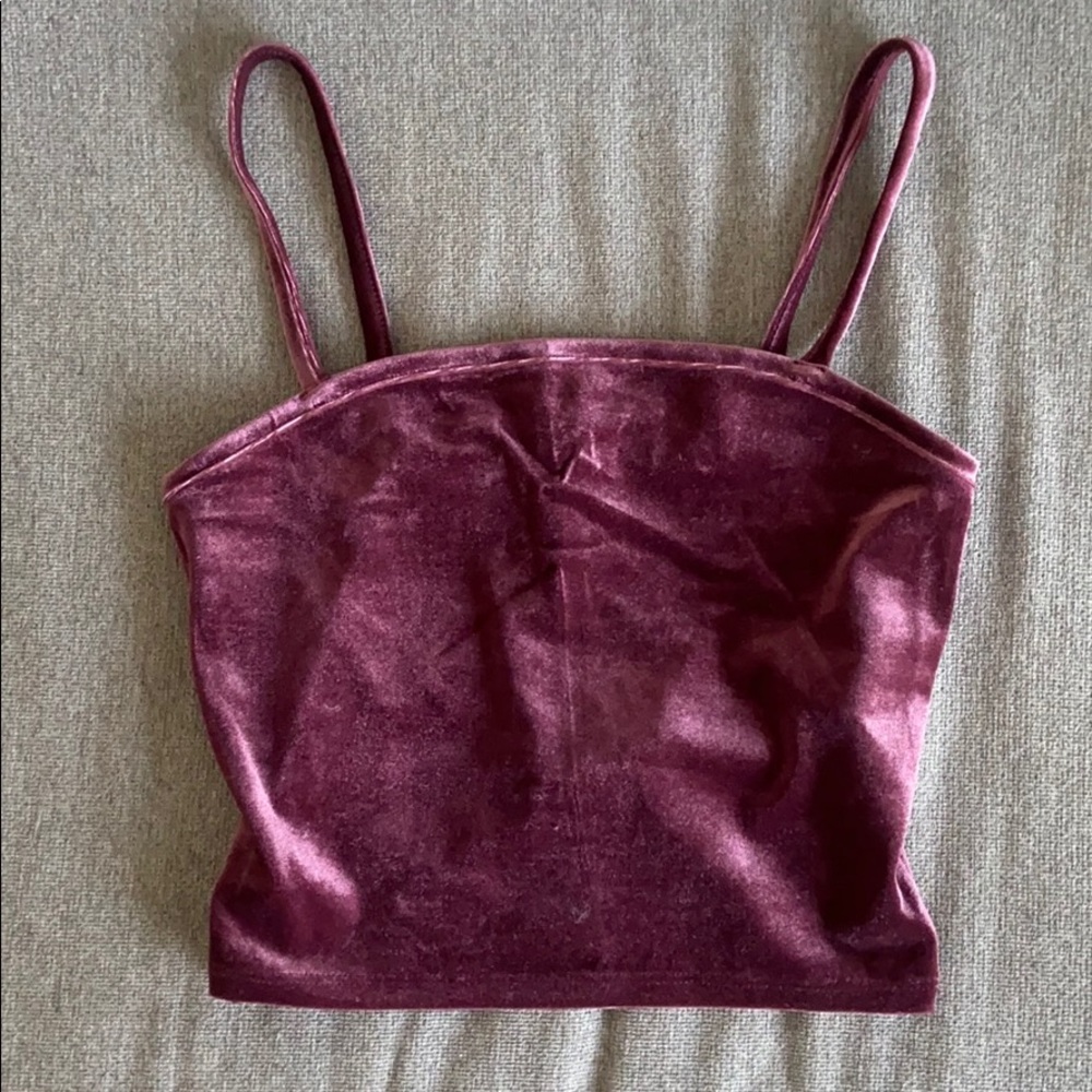 Forever 21 velvet crop tank